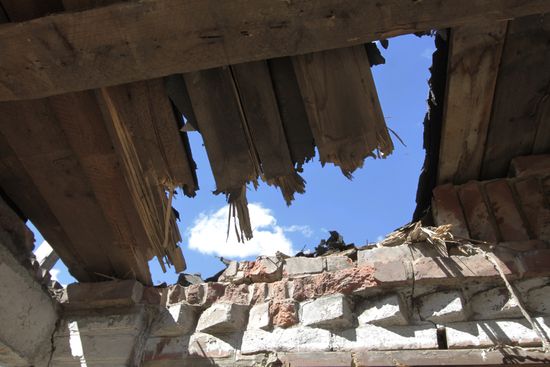 Consequences of shelling in Donetsk Region