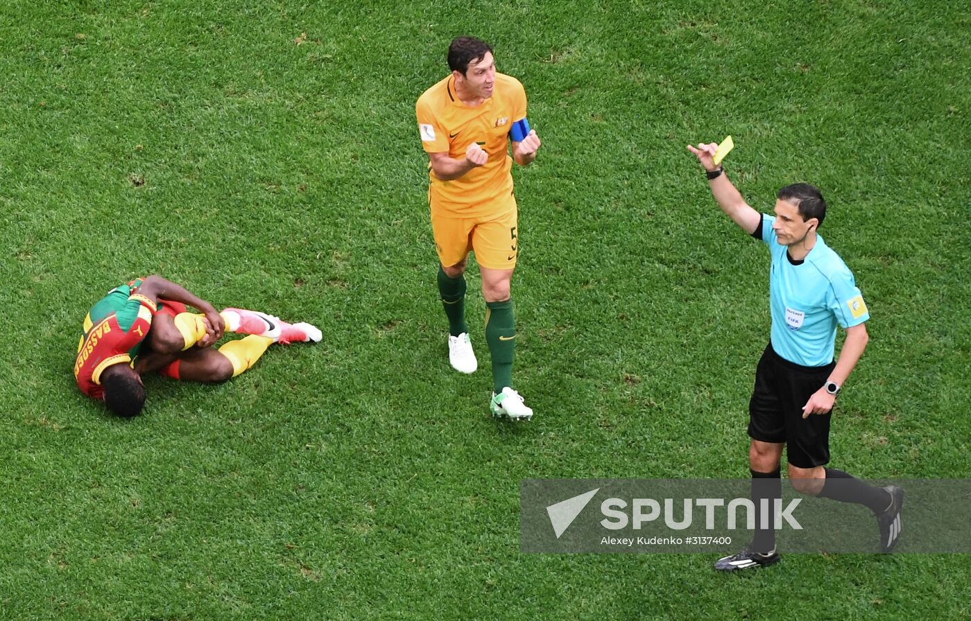 Football. 2017 FIFA Confederations Cup. Cameroon vs. Australia