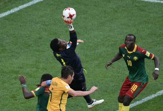 Football. 2017 FIFA Confederations Cup. Cameroon vs. Australia