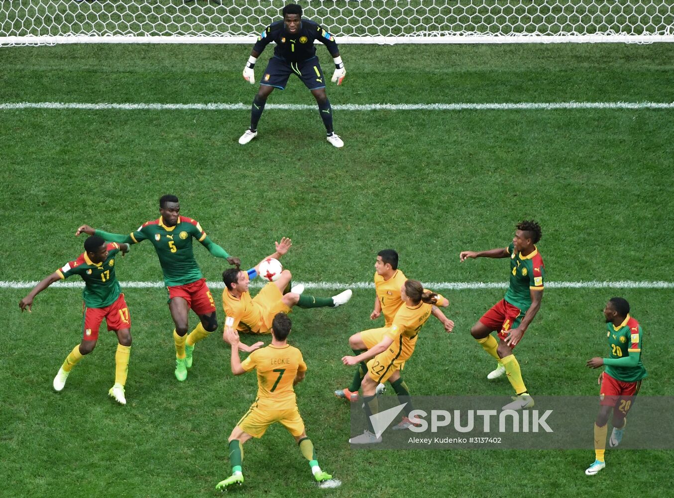 Football. 2017 FIFA Confederations Cup. Cameroon vs. Australia