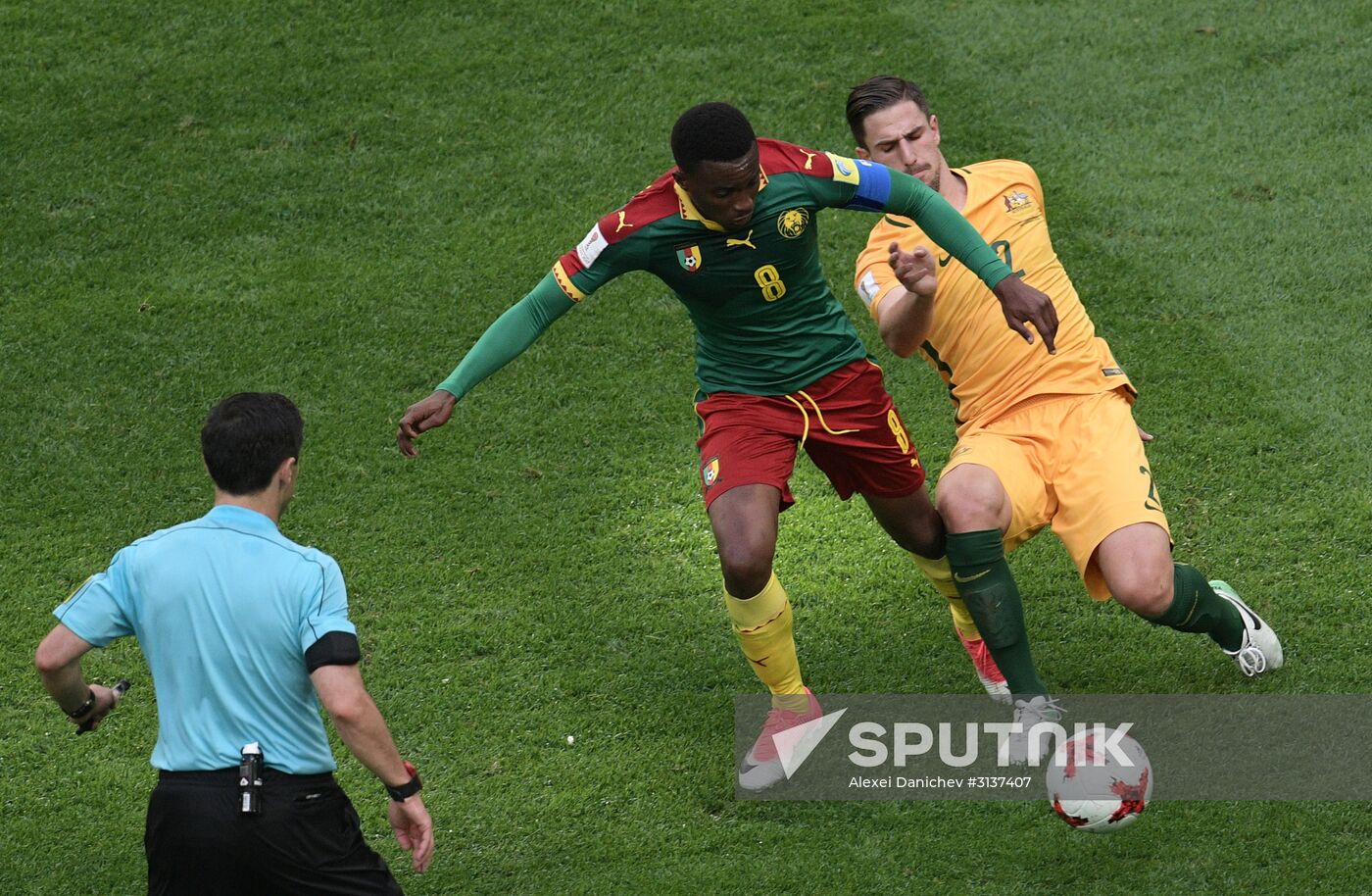 Football. 2017 FIFA Confederations Cup. Cameroon vs. Australia