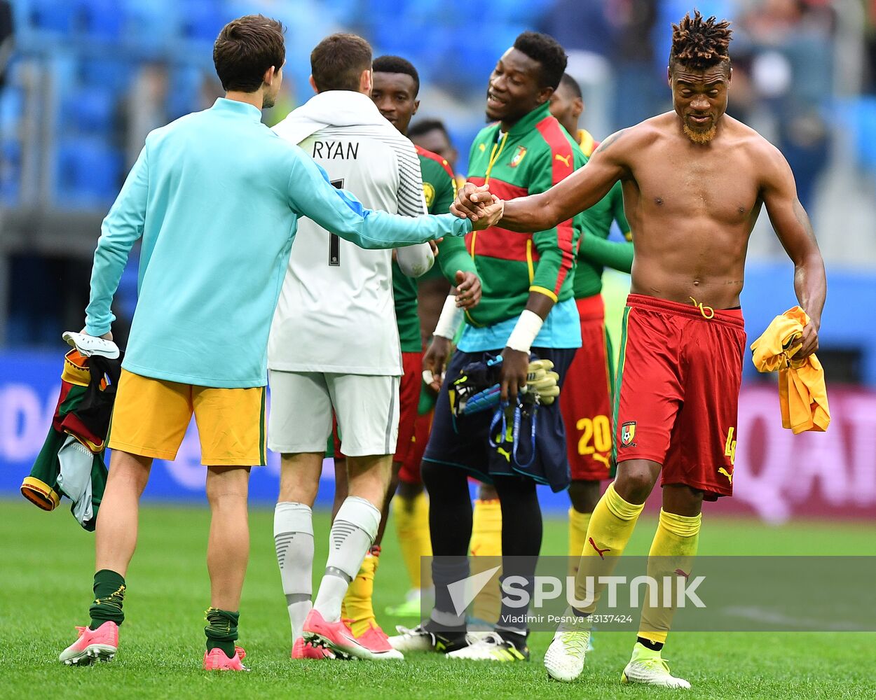 Football. 2017 FIFA Confederations Cup. Cameroon vs. Australia