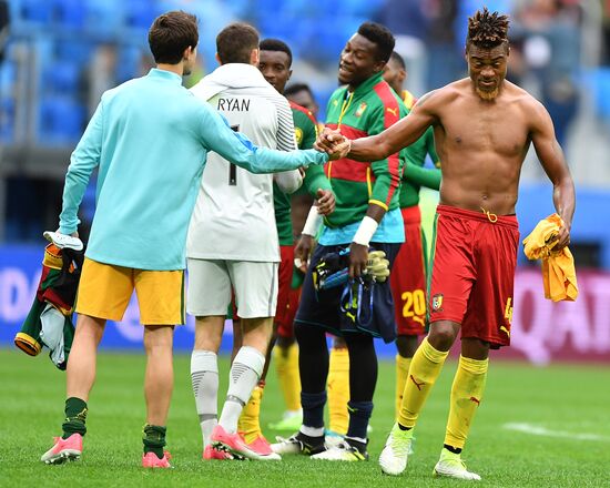 Football. 2017 FIFA Confederations Cup. Cameroon vs. Australia