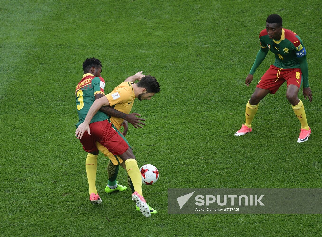 Football. 2017 FIFA Confederations Cup. Cameroon vs. Australia
