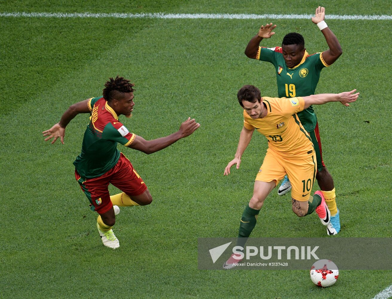 Football. 2017 FIFA Confederations Cup. Cameroon vs. Australia