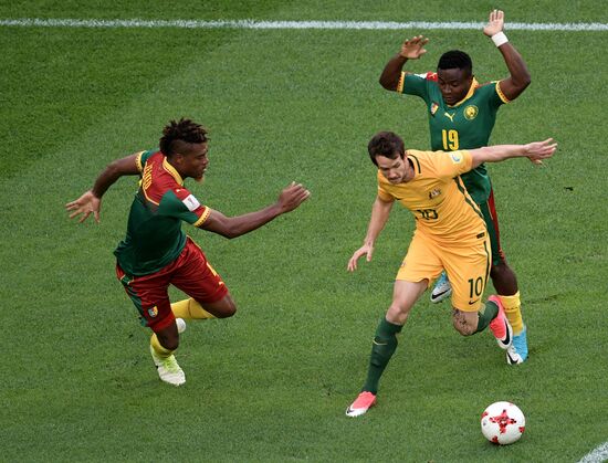 Football. 2017 FIFA Confederations Cup. Cameroon vs. Australia