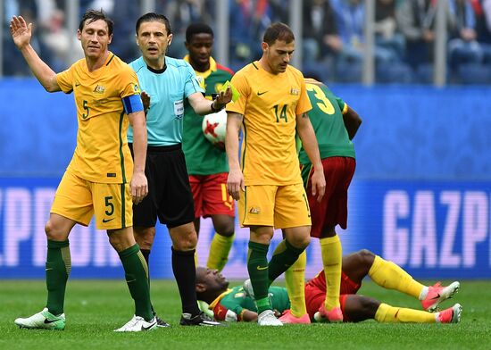 Football. 2017 FIFA Confederations Cup. Cameroon vs. Australia