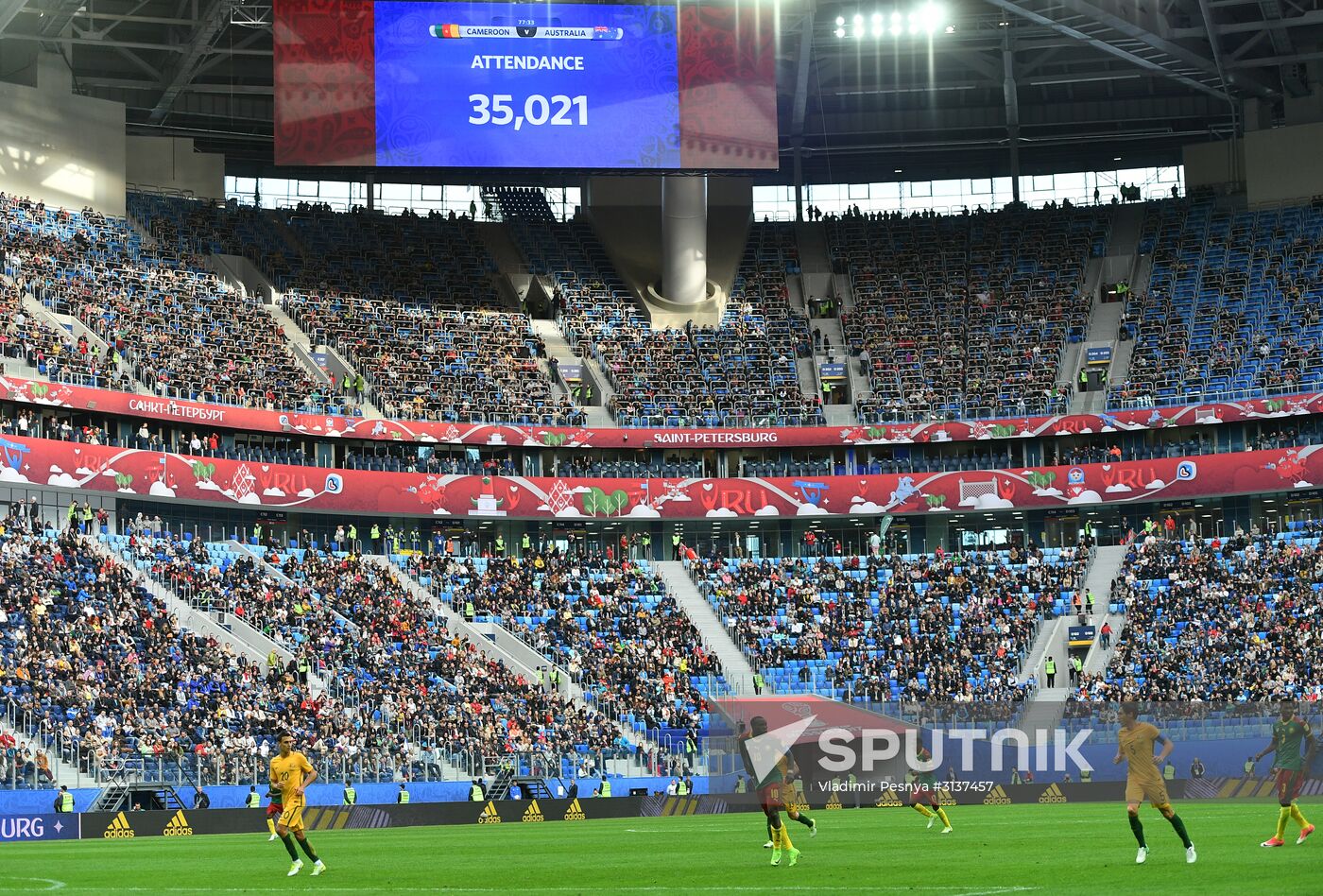 Football. 2017 FIFA Confederations Cup. Cameroon vs. Australia