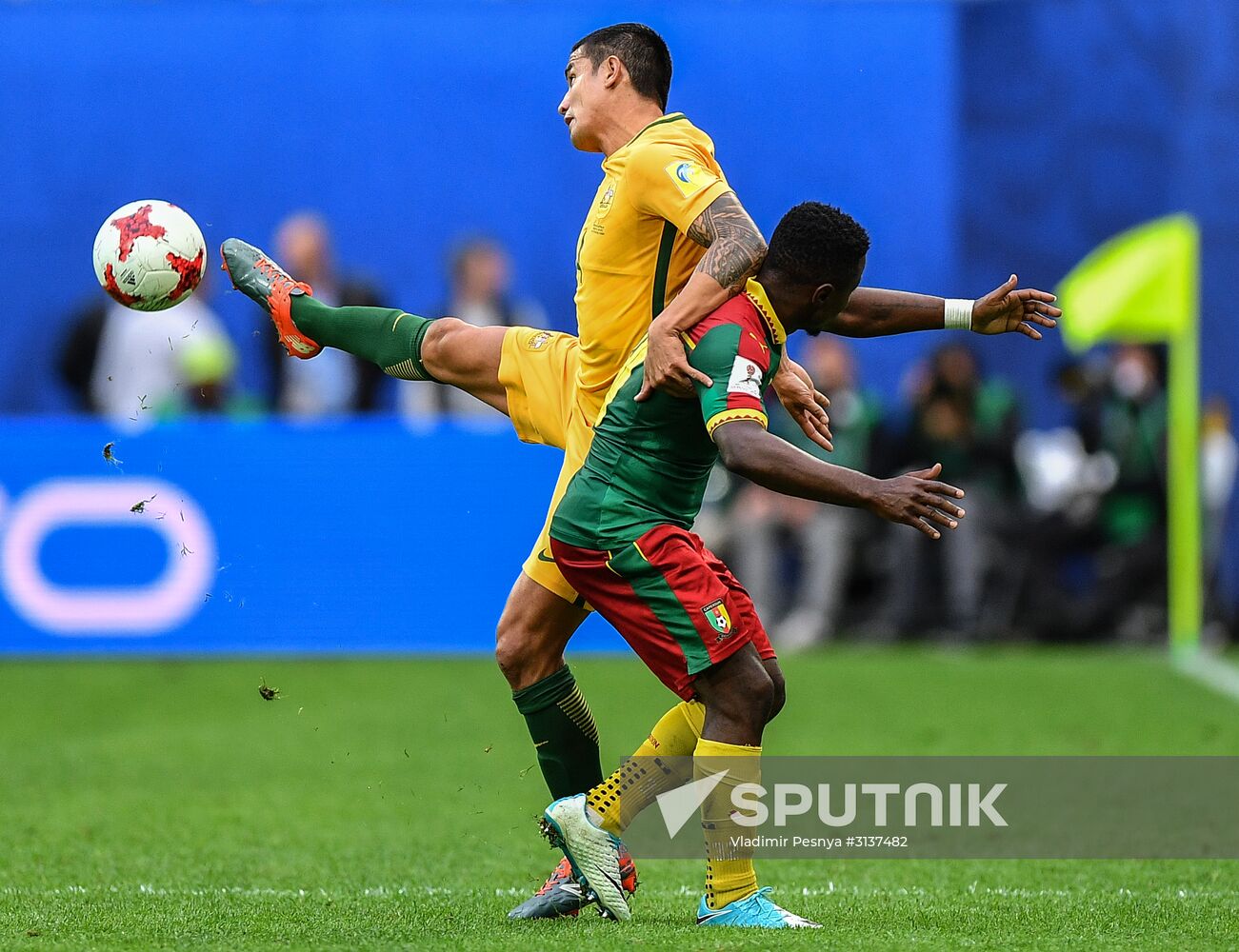Football. 2017 FIFA Confederations Cup. Cameroon vs. Australia