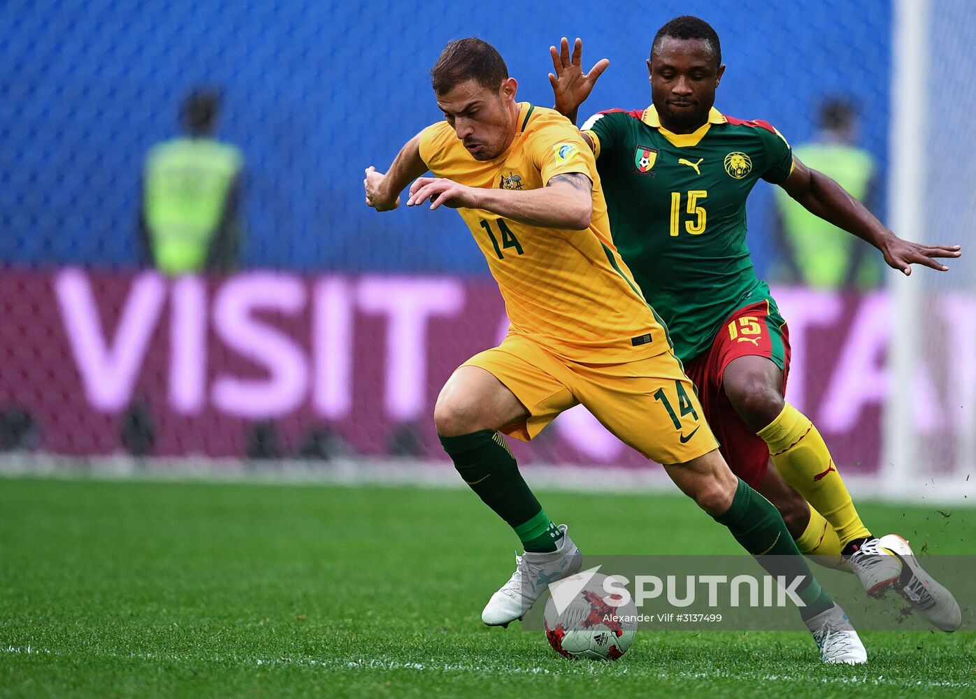 Football. 2017 FIFA Confederations Cup. Cameroon vs. Australia