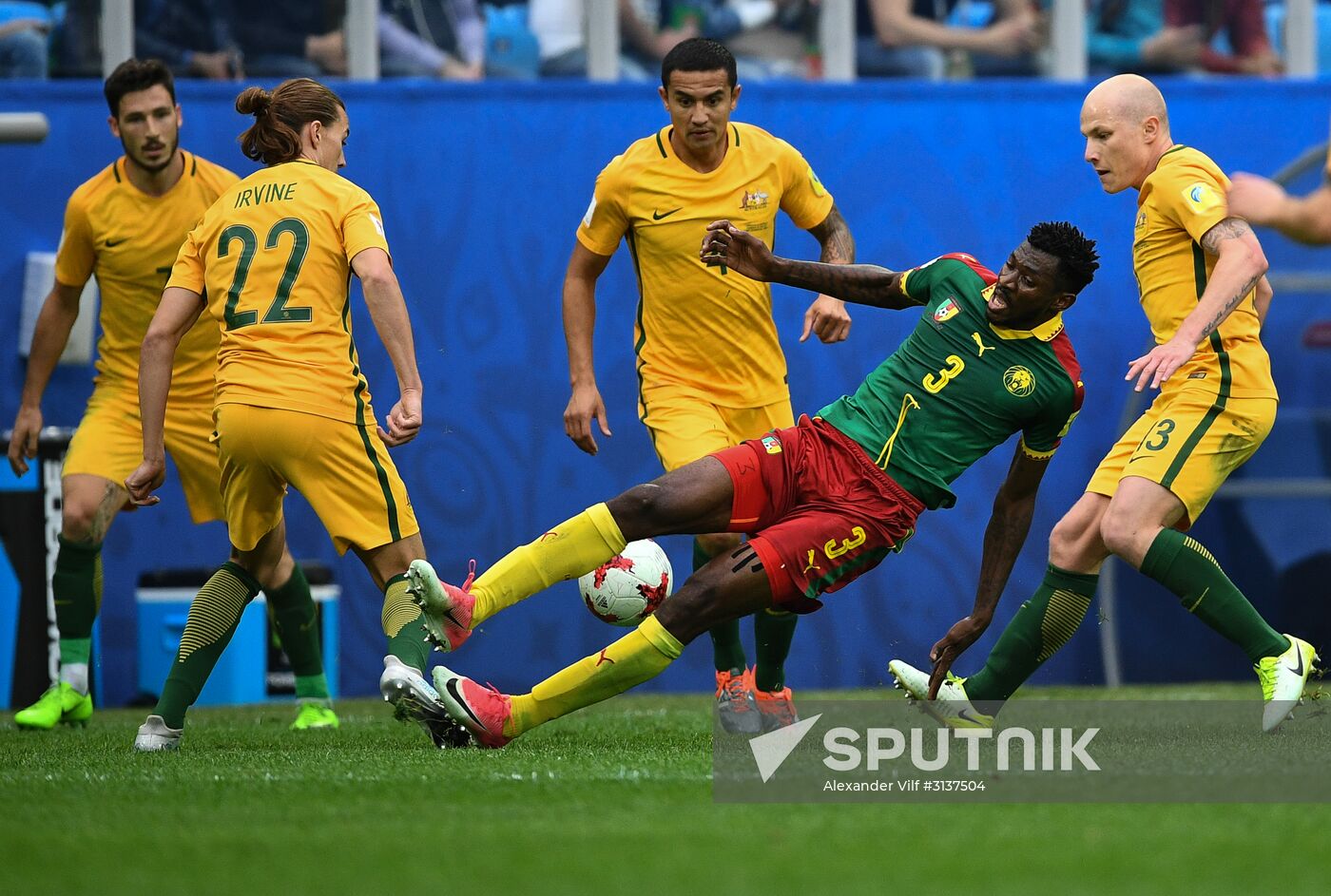 Football. 2017 FIFA Confederations Cup. Cameroon vs. Australia