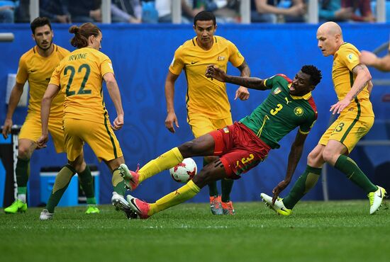 Football. 2017 FIFA Confederations Cup. Cameroon vs. Australia