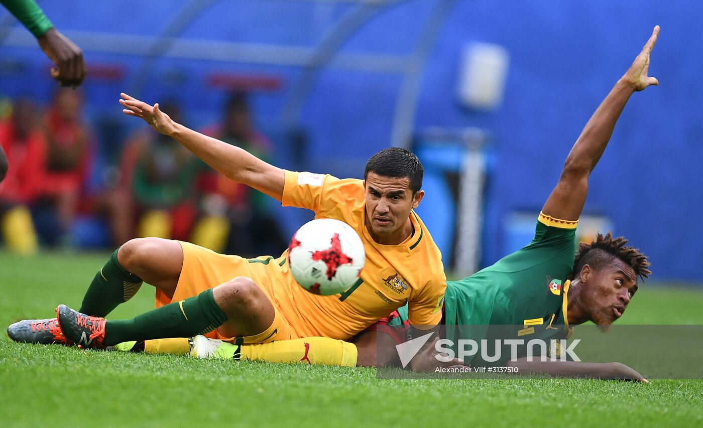 Football. 2017 FIFA Confederations Cup. Cameroon vs. Australia