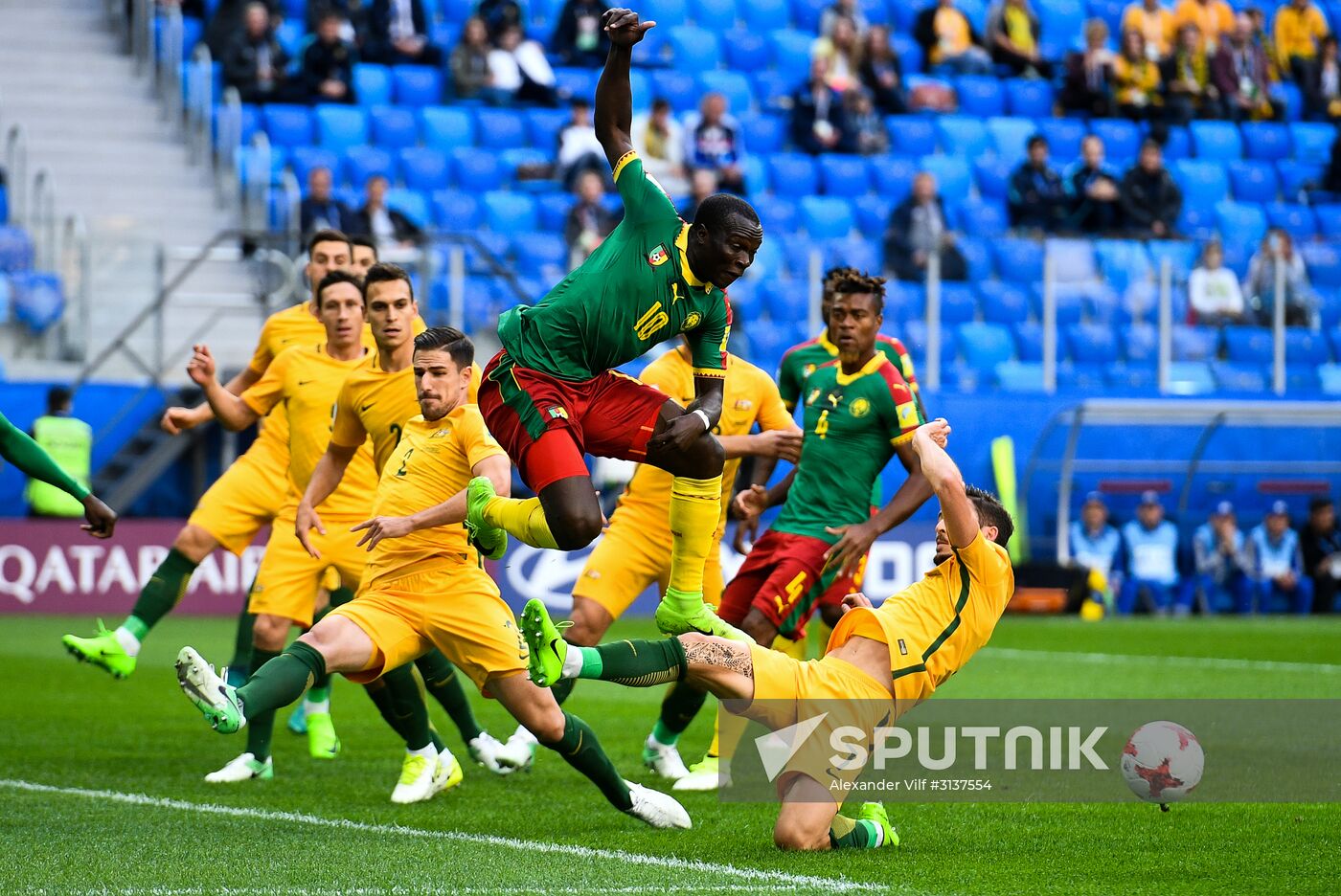 Football. 2017 FIFA Confederations Cup. Cameroon vs. Australia