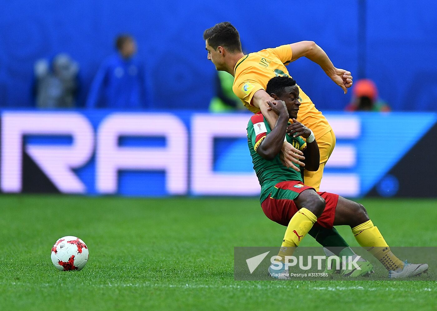 Football. 2017 FIFA Confederations Cup. Cameroon vs. Australia