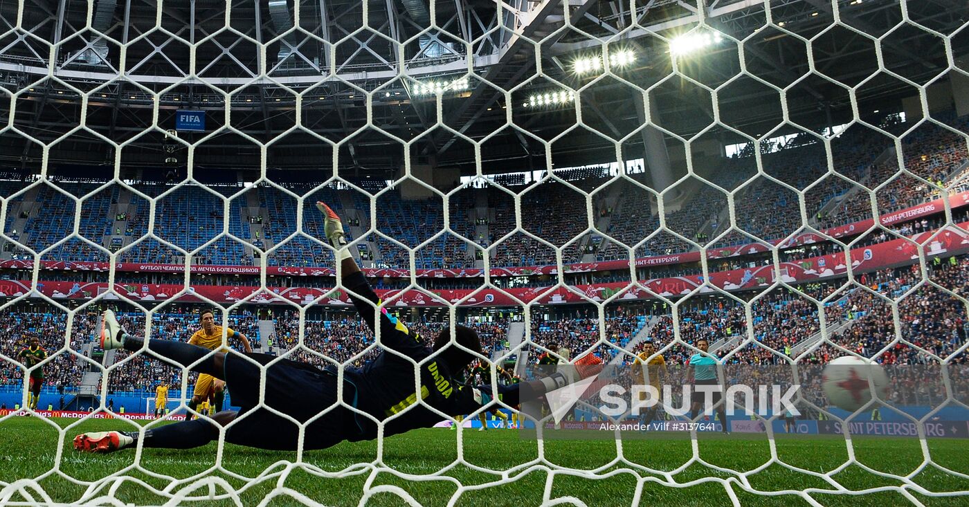 Football. 2017 FIFA Confederations Cup. Cameroon vs. Australia