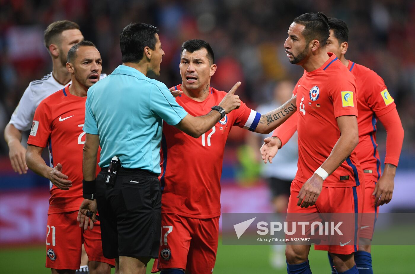Football. 2017 FIFA Confederations Cup. Germany vs. Chile