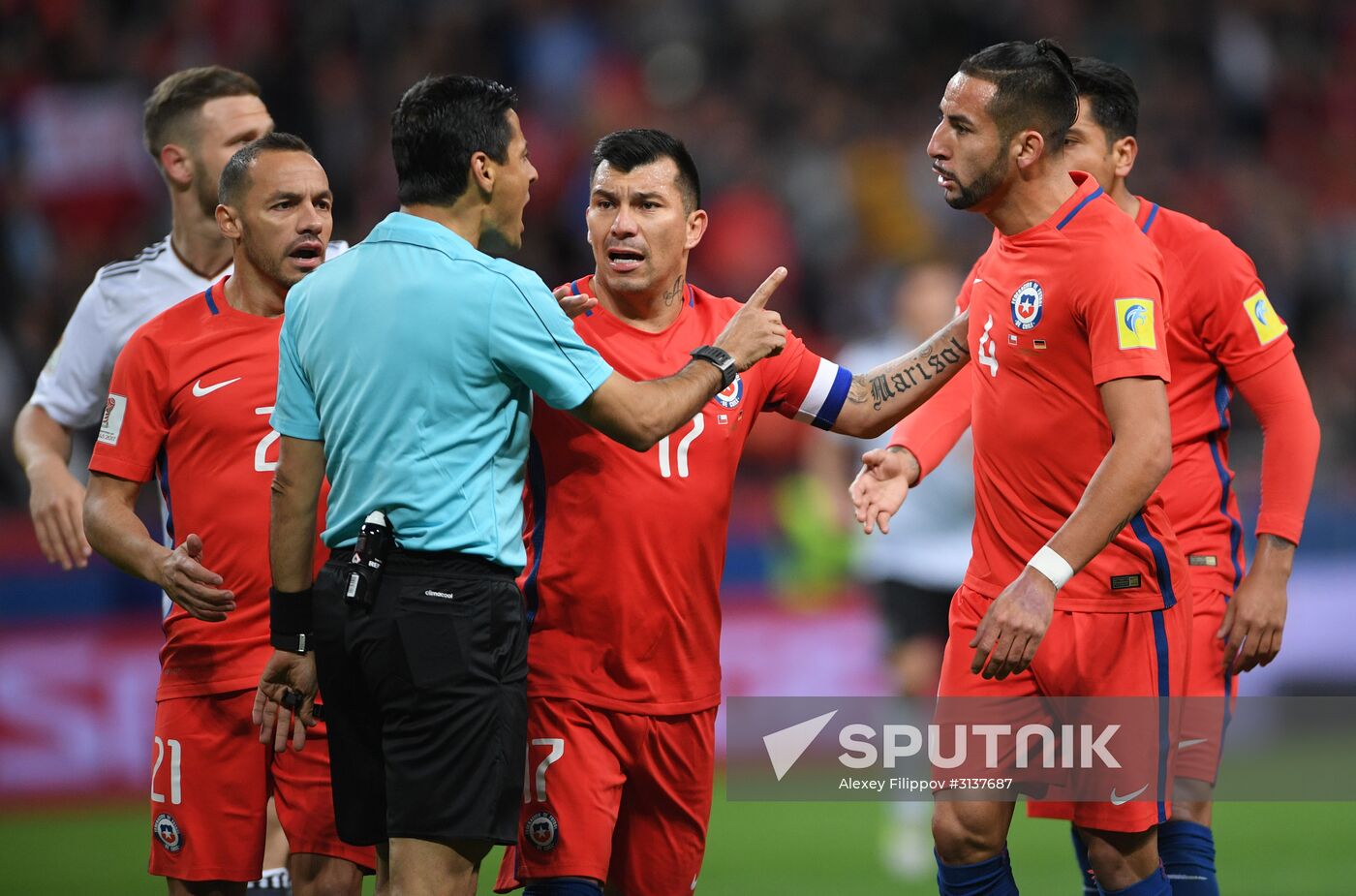 Football. 2017 FIFA Confederations Cup. Germany vs. Chile