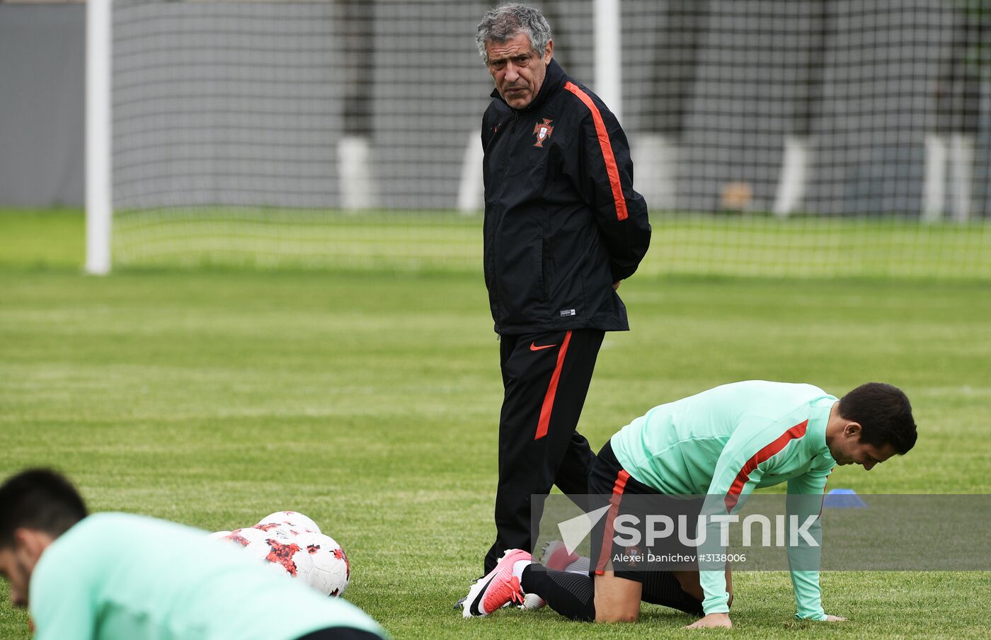 Football. 2017 FIFA Confederations Cup. Training session of Portugal's national team