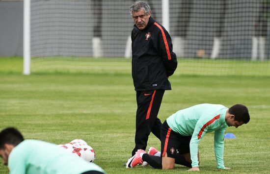 Football. 2017 FIFA Confederations Cup. Training session of Portugal's national team