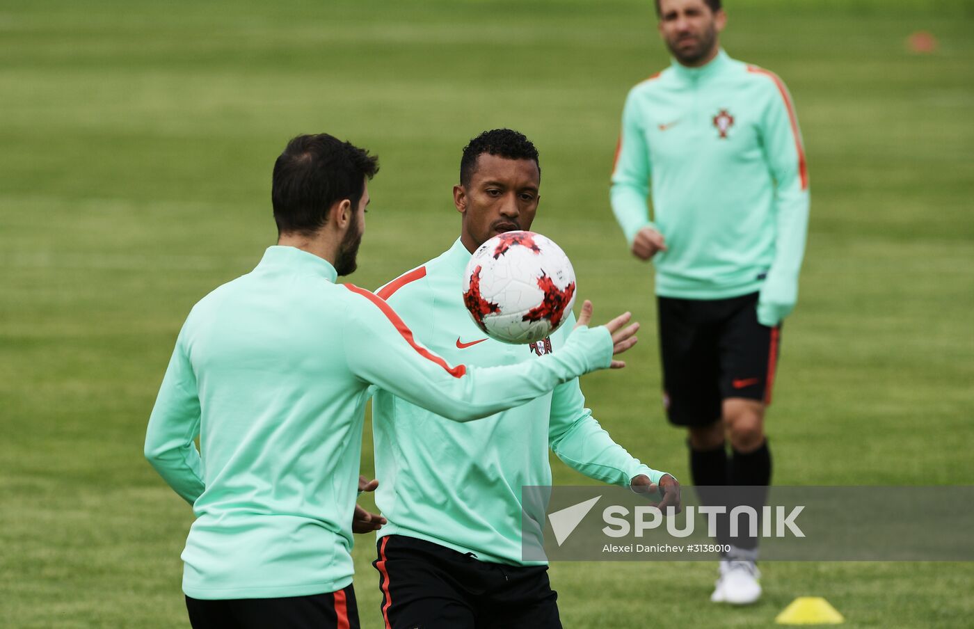 Football. 2017 FIFA Confederations Cup. Training session of Portugal's national team