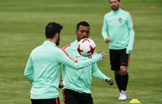 Football. 2017 FIFA Confederations Cup. Training session of Portugal's national team