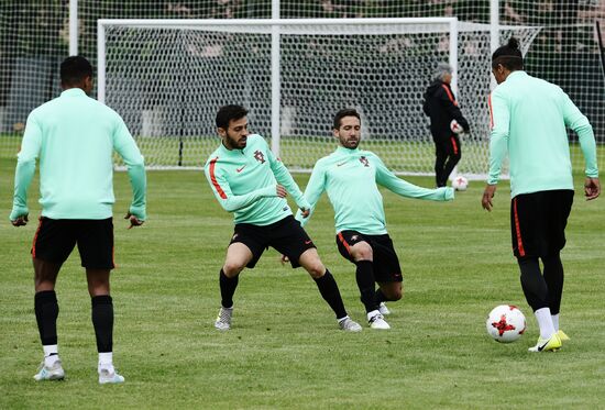 Football. 2017 FIFA Confederations Cup. Training session of Portugal's national team