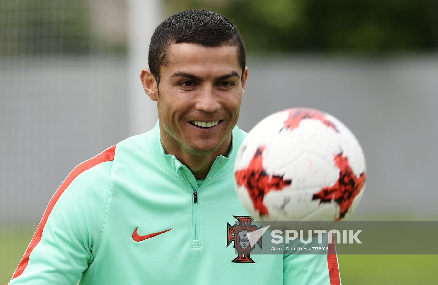 Football. 2017 FIFA Confederations Cup. Training session of Portugal's national team