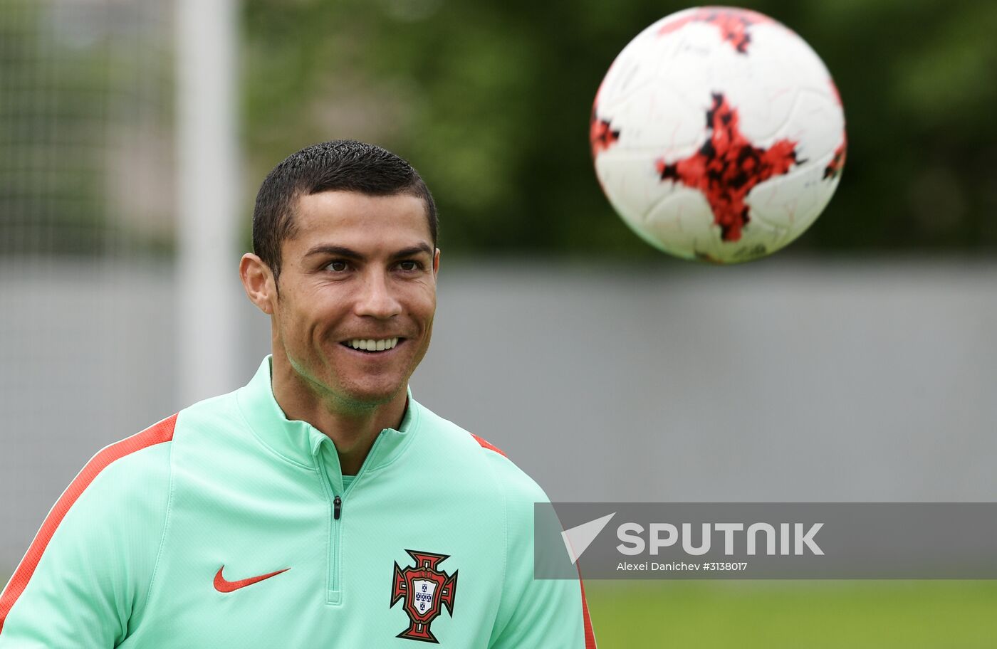 Football. 2017 FIFA Confederations Cup. Training session of Portugal's national team