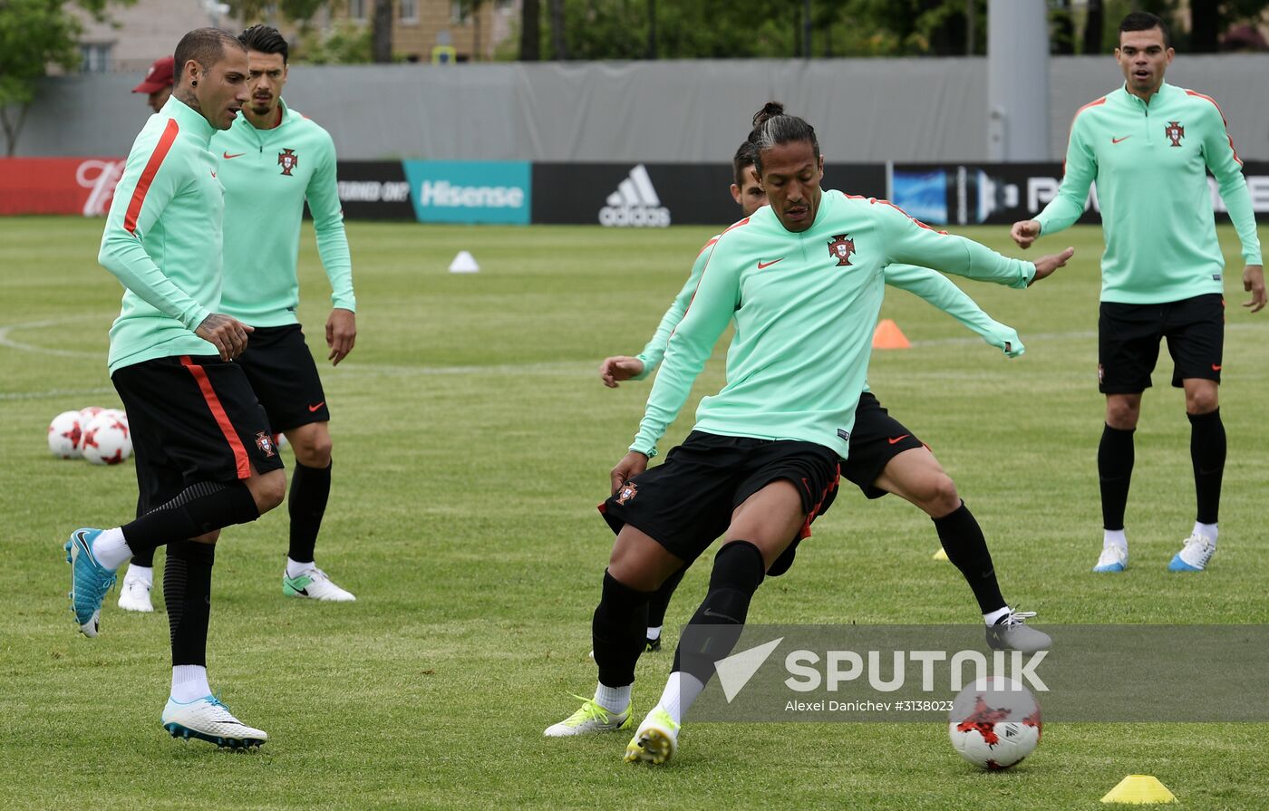 Football. 2017 FIFA Confederations Cup. Training session of Portugal's national team