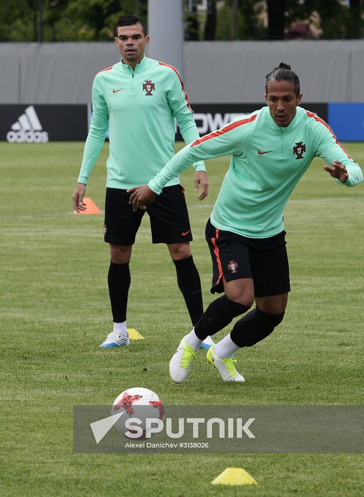 Football. 2017 FIFA Confederations Cup. Training session of Portugal's national team