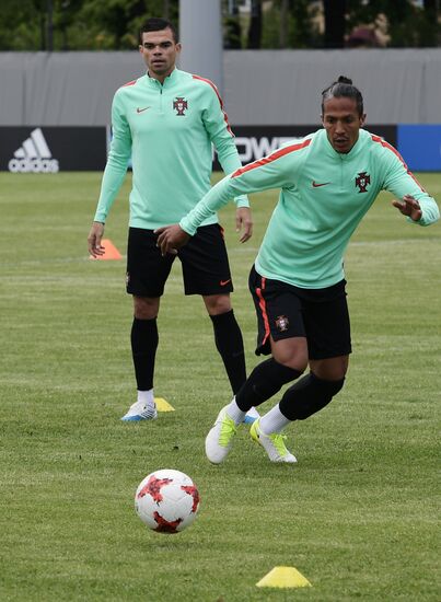 Football. 2017 FIFA Confederations Cup. Training session of Portugal's national team