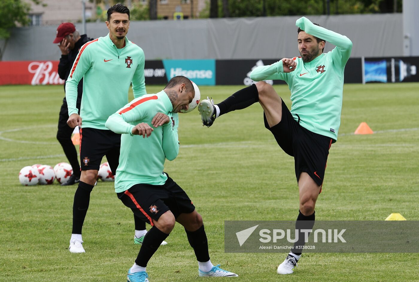 Football. 2017 FIFA Confederations Cup. Training session of Portugal's national team
