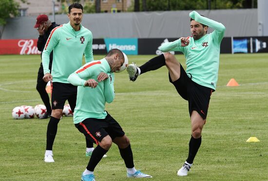 Football. 2017 FIFA Confederations Cup. Training session of Portugal's national team