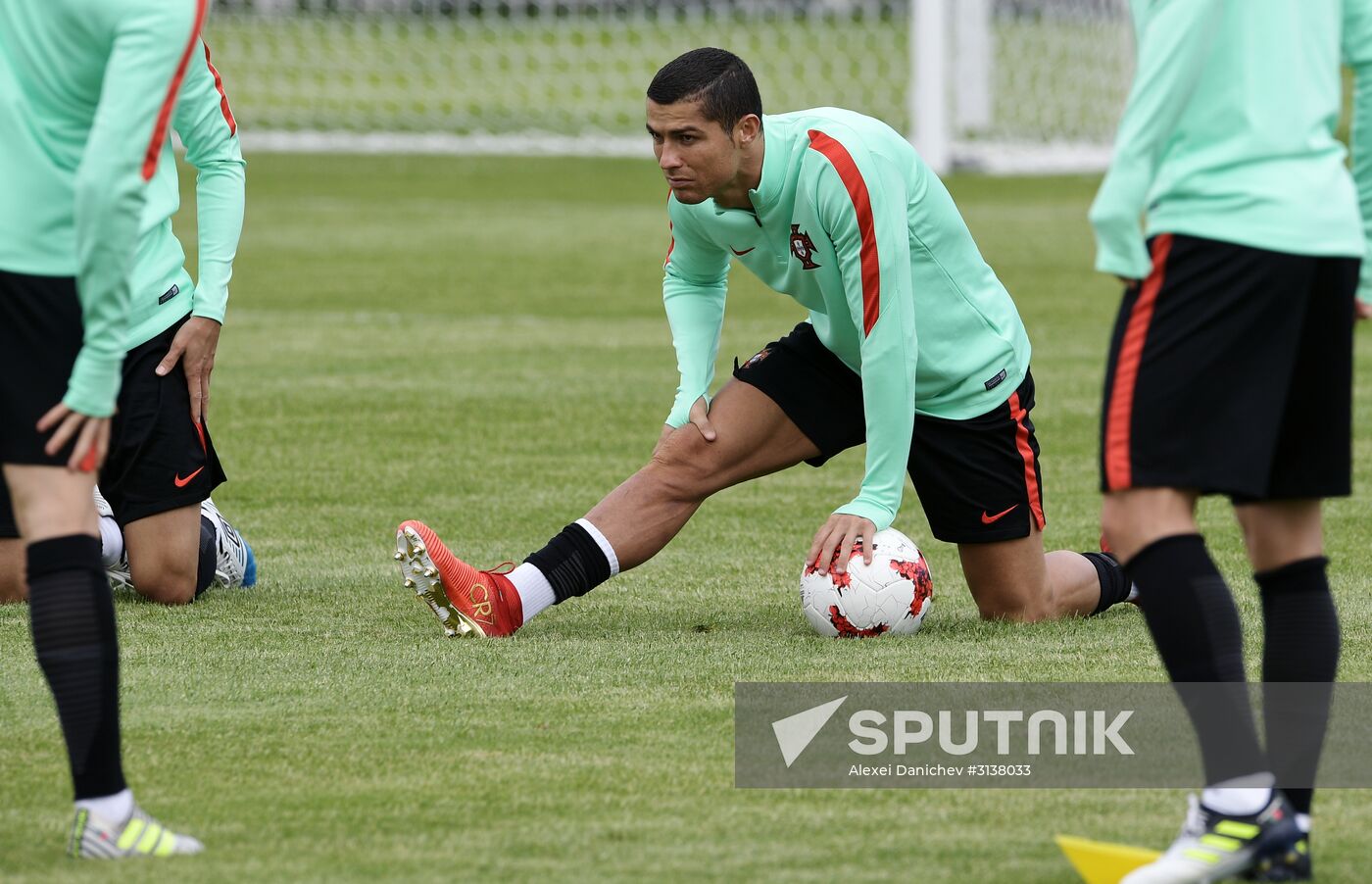 Football. 2017 FIFA Confederations Cup. Training session of Portugal's national team
