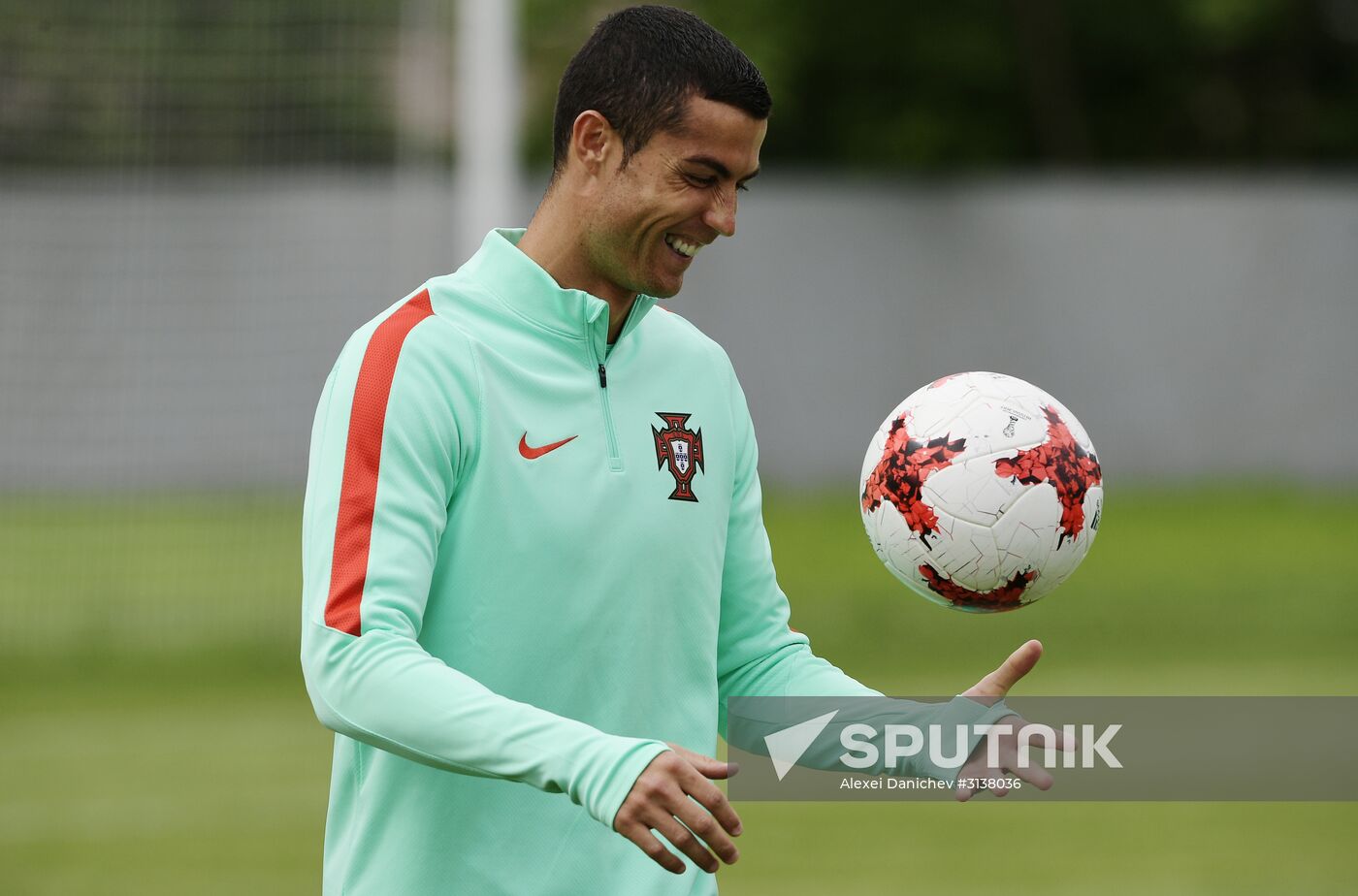 Football. 2017 FIFA Confederations Cup. Training session of Portugal's national team