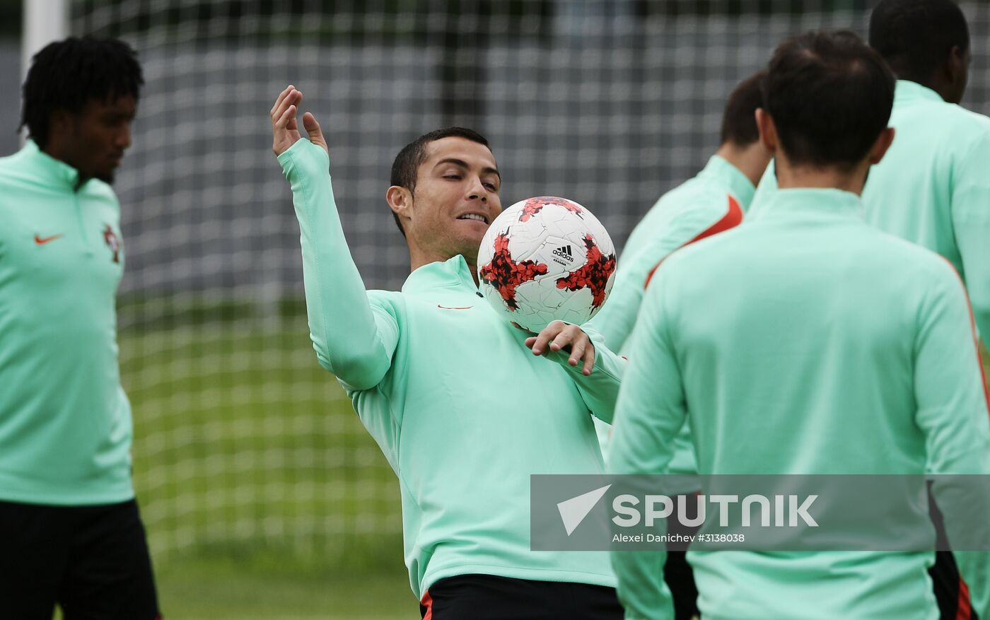 Football. 2017 FIFA Confederations Cup. Training session of Portugal's national team
