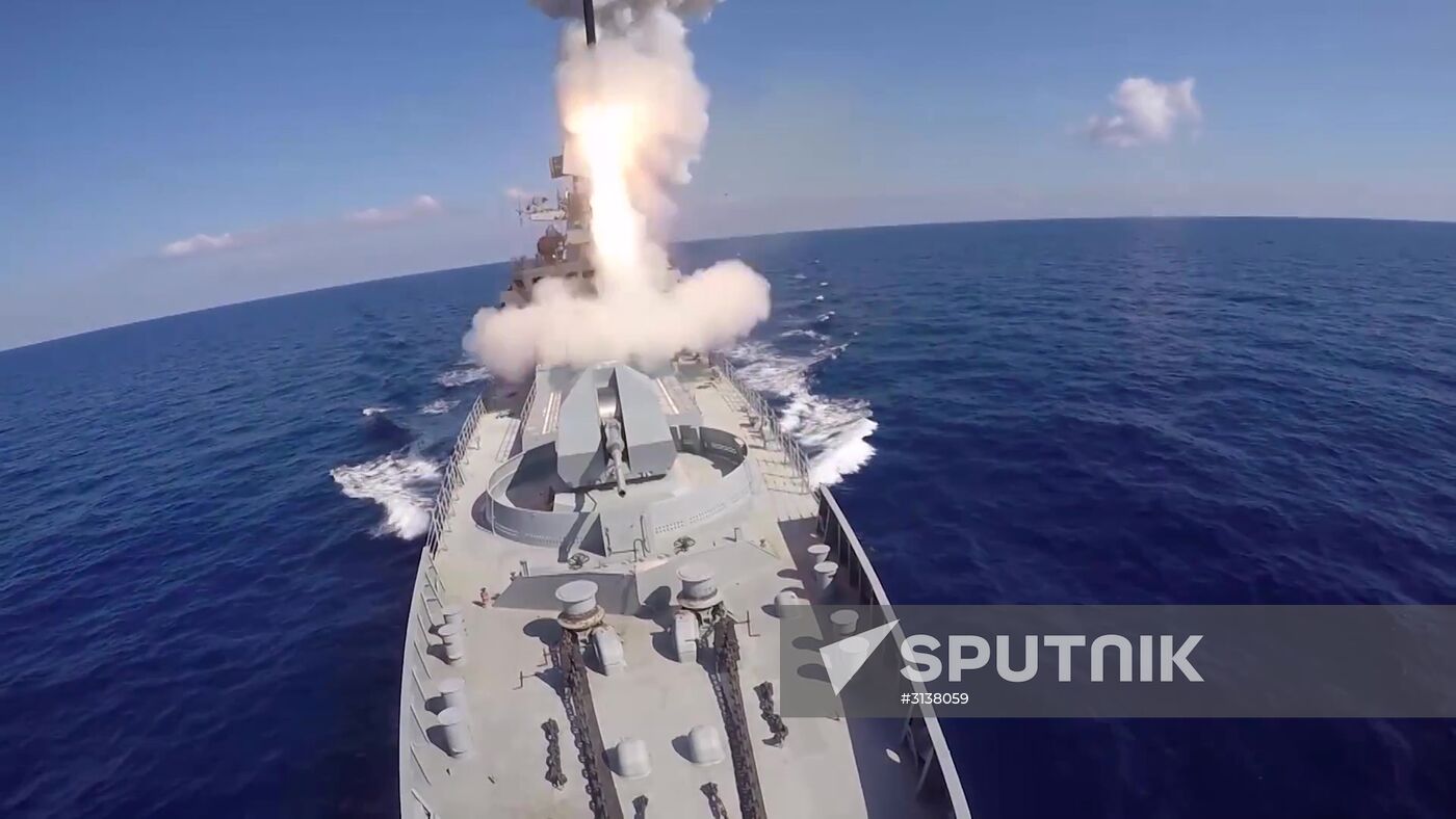 Kalibr cruise missiles hit banned terrorist group ISIS targets in Syria