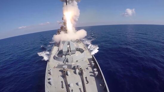 Kalibr cruise missiles hit banned terrorist group ISIS targets in Syria
