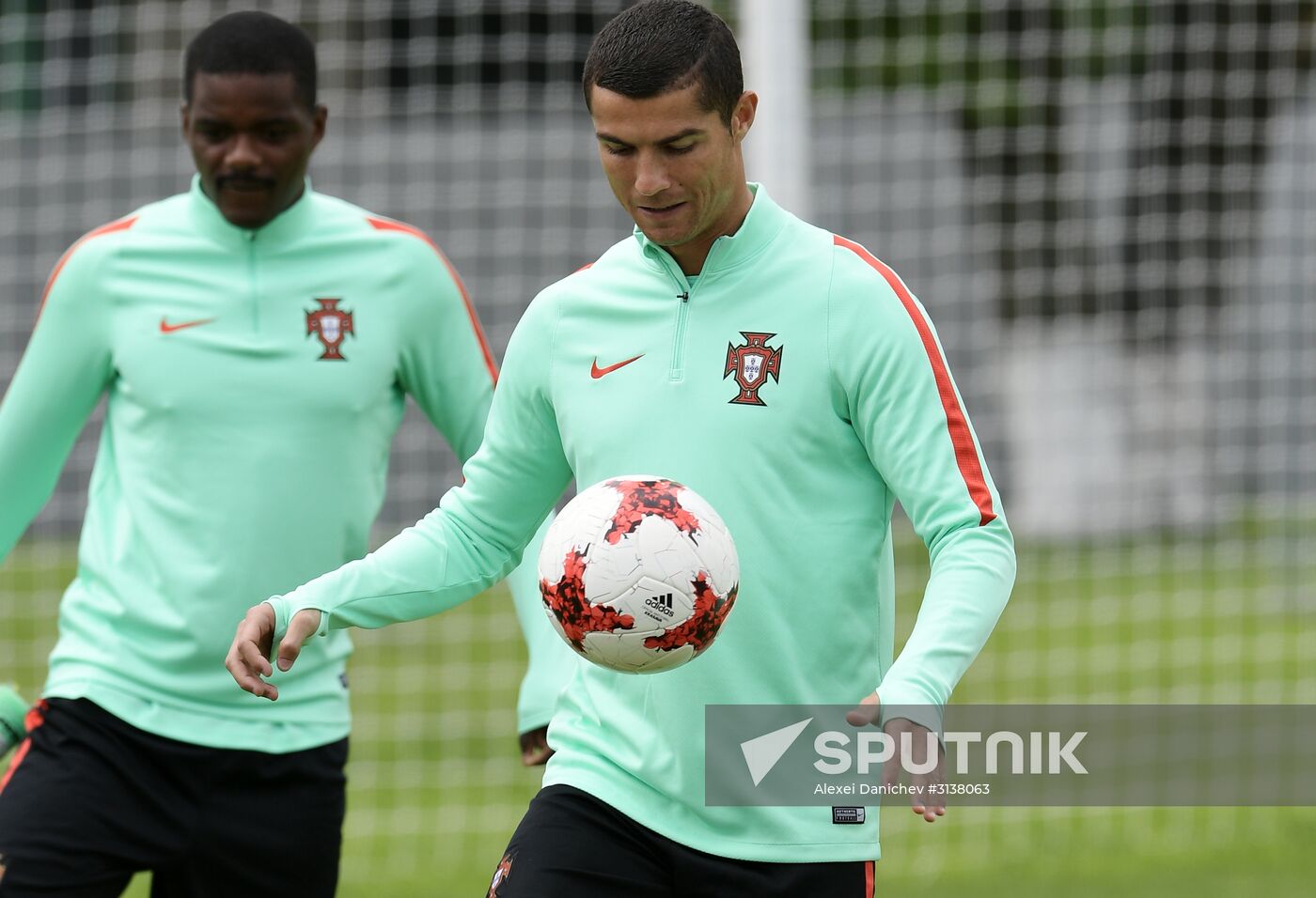 Football. 2017 FIFA Confederations Cup. Training session of Portugal's national team