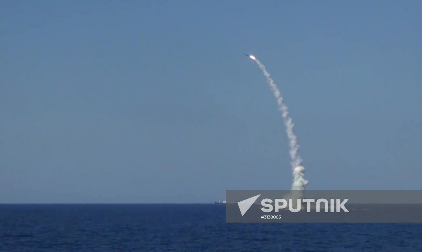 Kalibr cruise missiles hit banned terrorist group ISIS targets in Syria