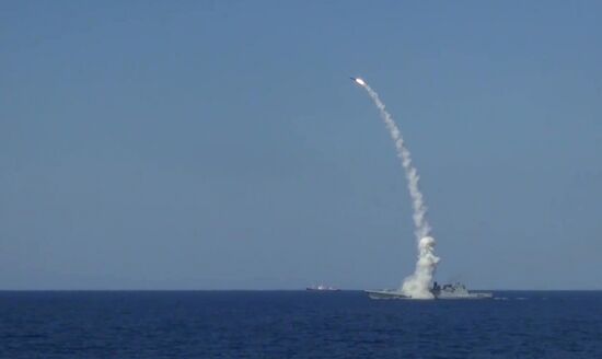Kalibr cruise missiles hit banned terrorist group ISIS targets in Syria