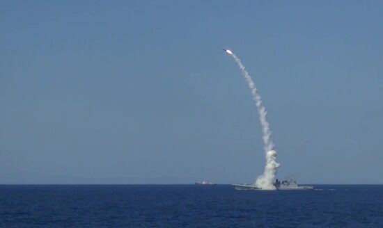 Kalibr cruise missiles hit banned terrorist group ISIS targets in Syria