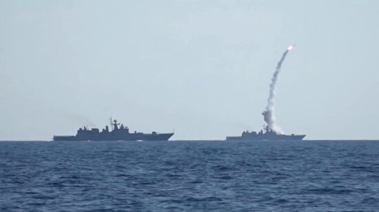 Kalibr cruise missiles hit banned terrorist group ISIS targets in Syria
