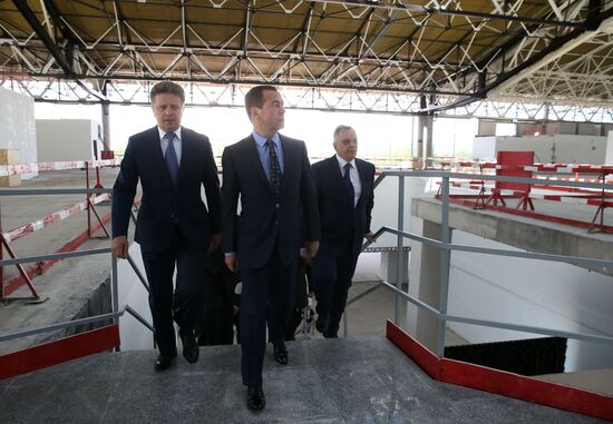Prime Minister Medvedev visits Sheremetyevo international airport