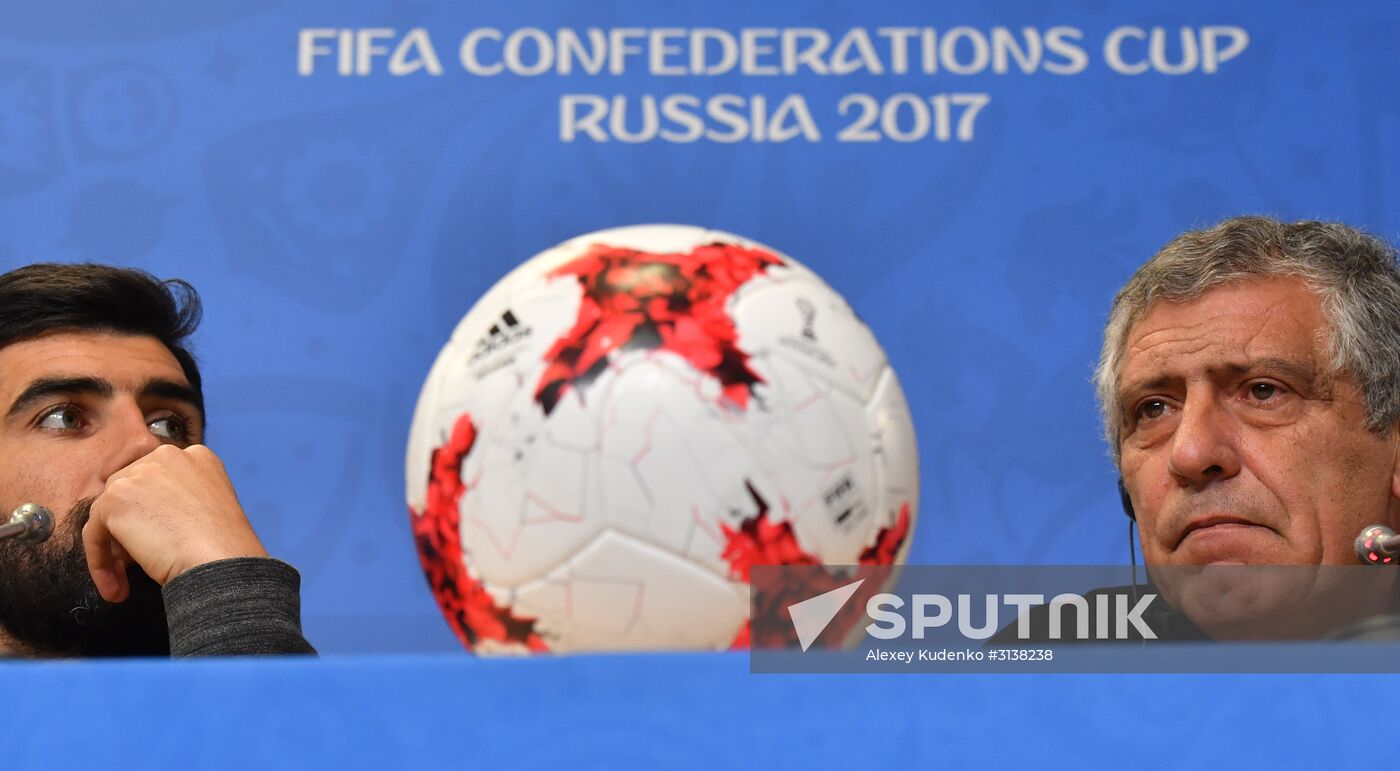 Football. 2017 FIFA Confederations Cup. Training session of Portugal's national team