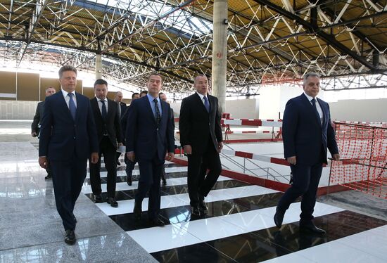 Prime Minister Medvedev visits Sheremetyevo international airport