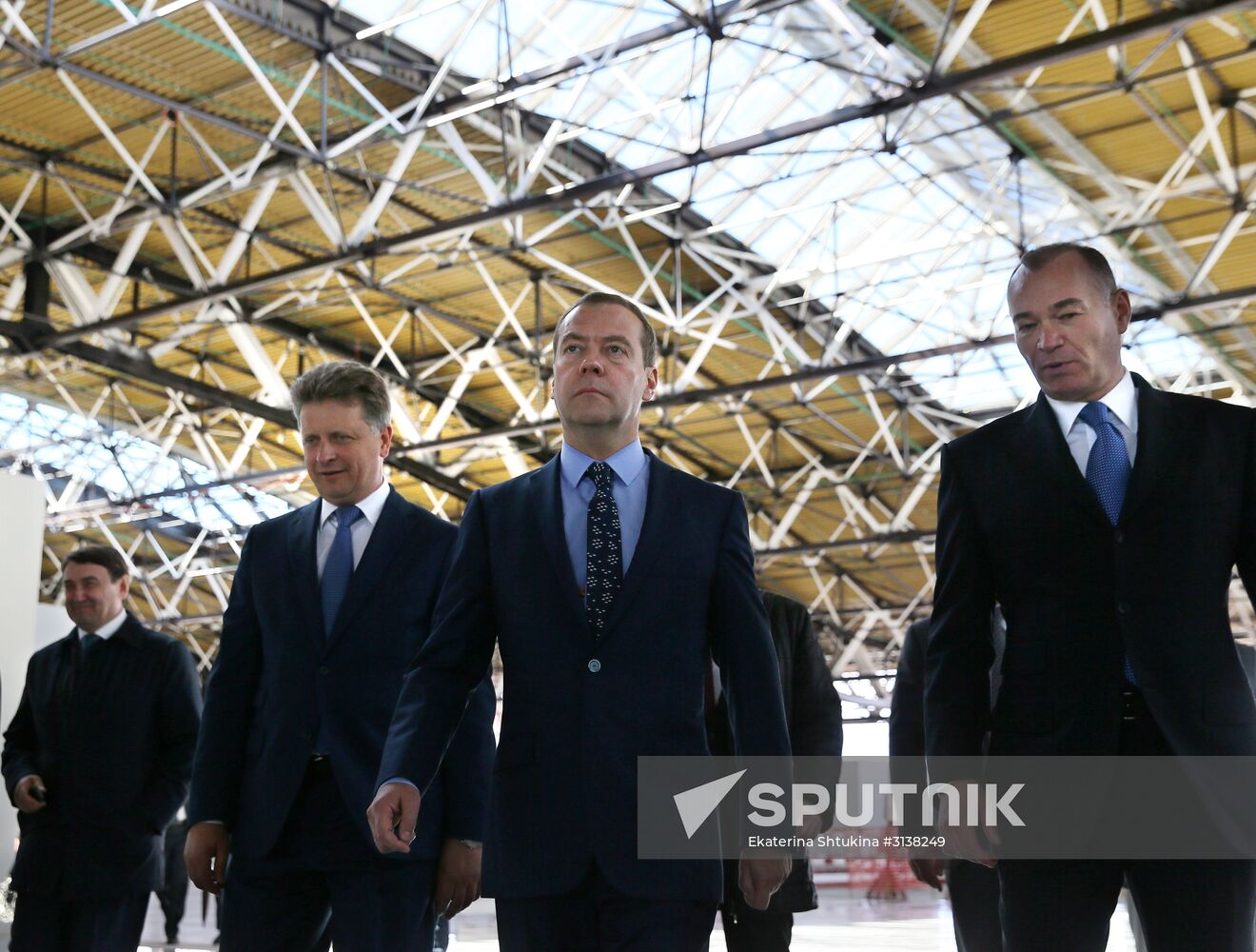 Prime Minister Medvedev visits Sheremetyevo international airport
