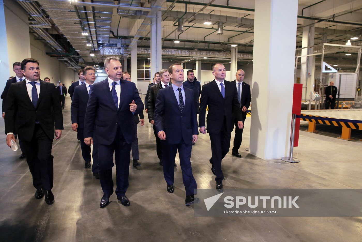 Prime Minister Medvedev visits Sheremetyevo international airport