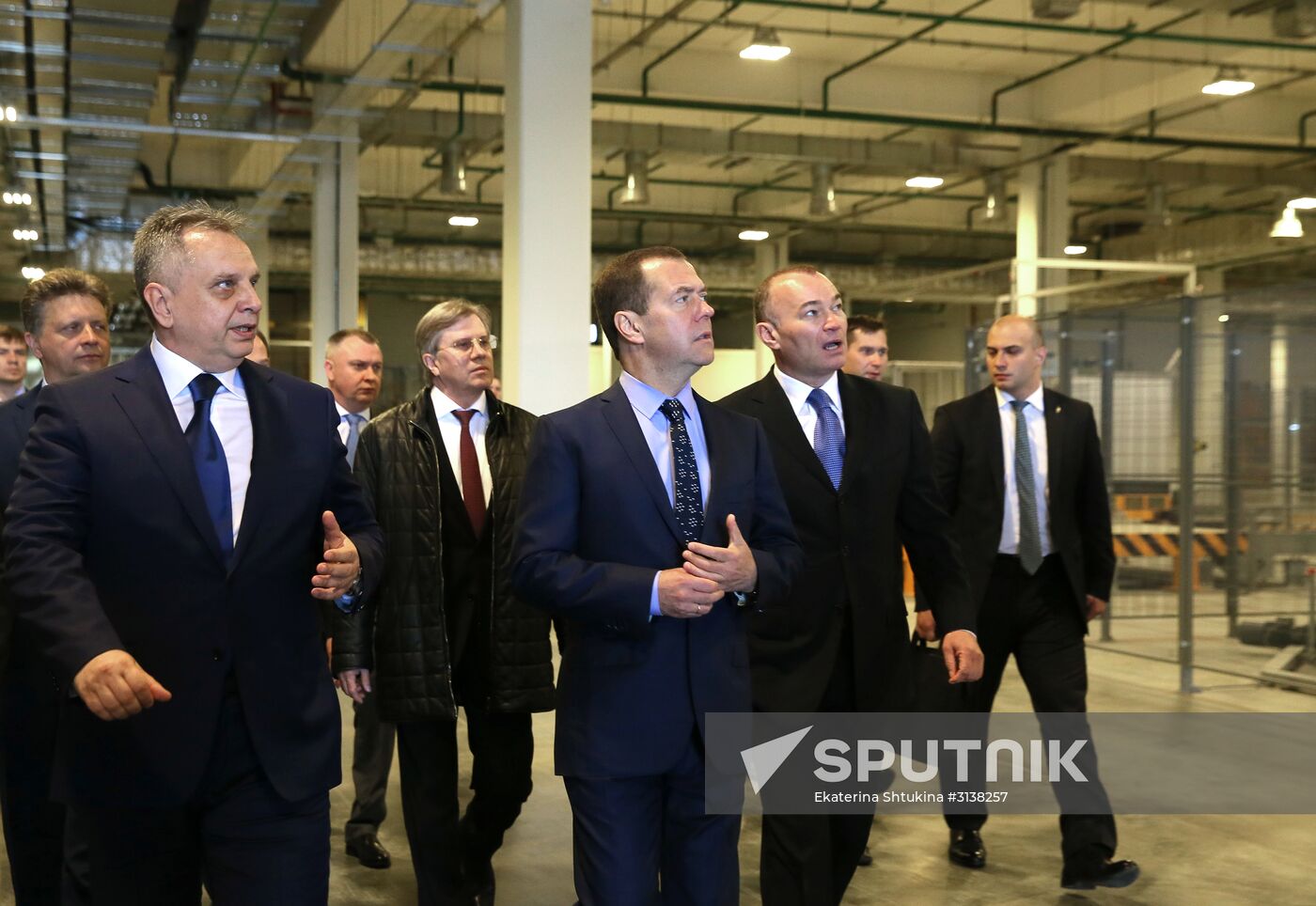 Prime Minister Medvedev visits Sheremetyevo international airport